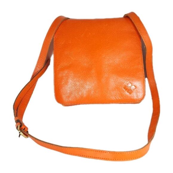 Patricia Nash Handbags - Patricia Nash Women's Orange Leather Flap Closure Crossbody Bag Purse